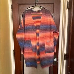 Multicolor Striped Women's Cardigan